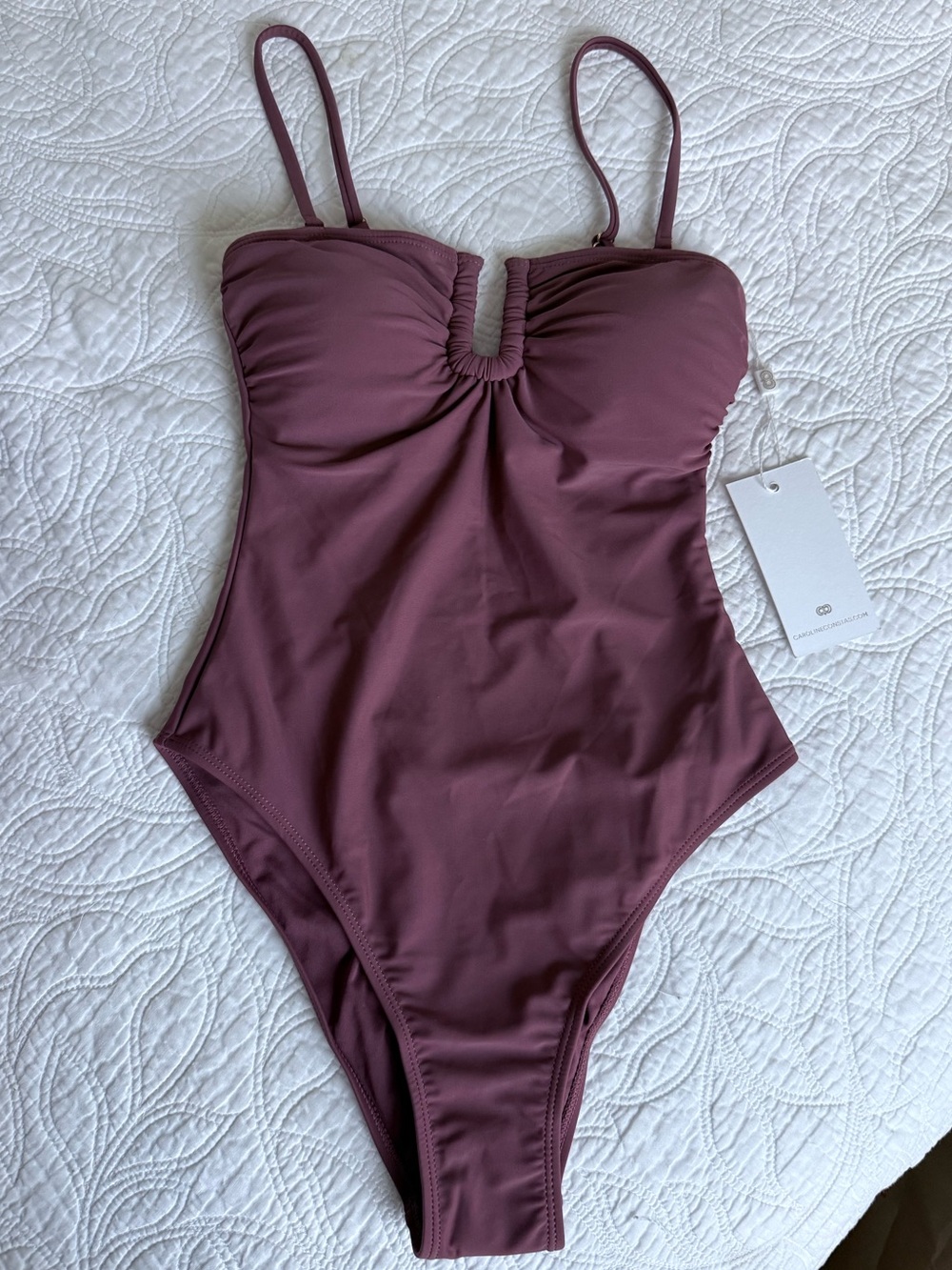 NWT Caroline Constas Plum One Piece Swimsuit